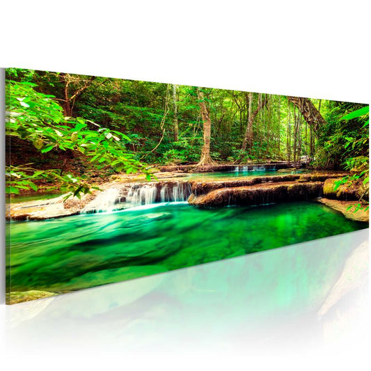 Wandbild - Emerald Waterfall