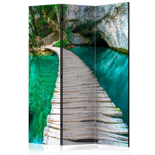 3-teiliges Paravent - Emerald Lake [Room Dividers] 135x172 cm