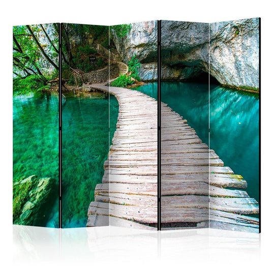 5-teiliges Paravent - Emerald Lake II [Room Dividers] 225x172 cm