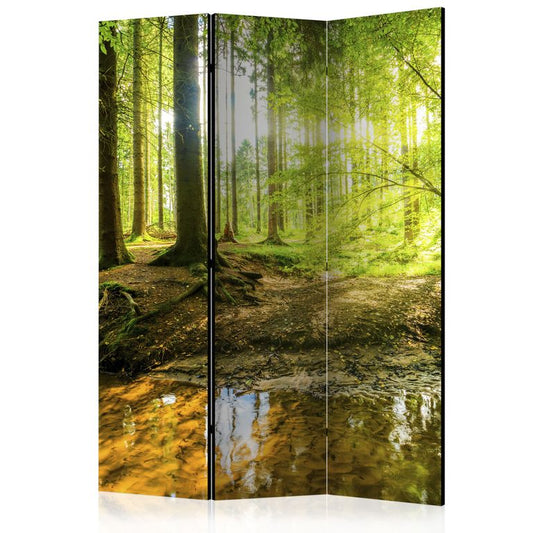 3-teiliges Paravent - Forest Lake [Room Dividers] 135x172 cm