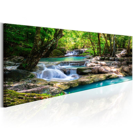 Wandbild - Nature: Forest Waterfall