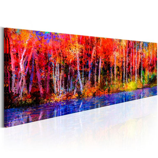 Wandbild - Colorful Autumn Trees