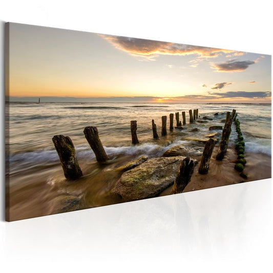 Wandbild - Wooden Breakwaters