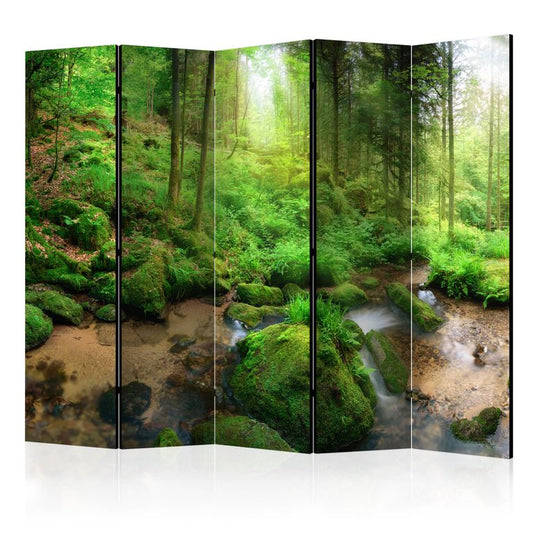 5-teiliges Paravent - Humid Forest II [Room Dividers] 225x172 cm