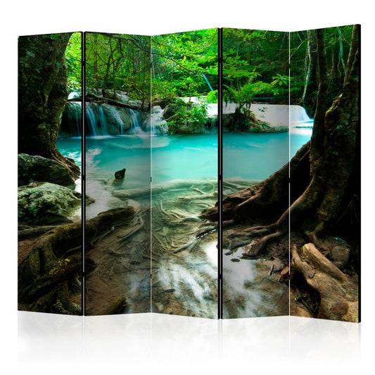 5-teiliges Paravent - Crystal Clear Water II [Room Dividers] 225x172 cm