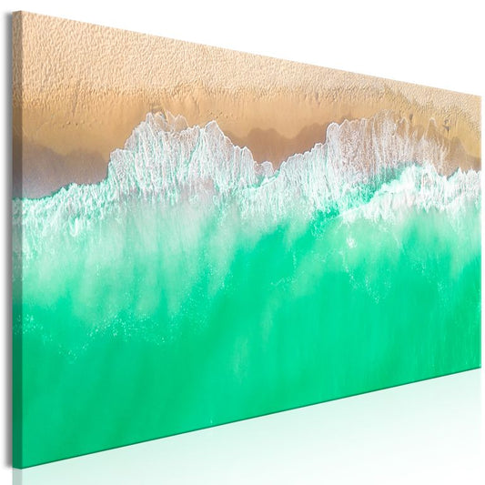 Wandbild - Coast (1 Part) Narrow Green