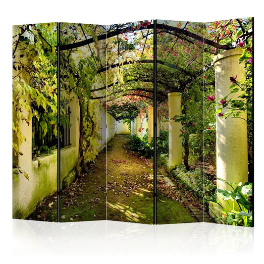 5-teiliges Paravent - Romantic Garden II [Room Dividers] 225x172 cm