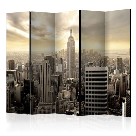 5-teiliges Paravent - Light of New York II [Room Dividers] 225x172 cm