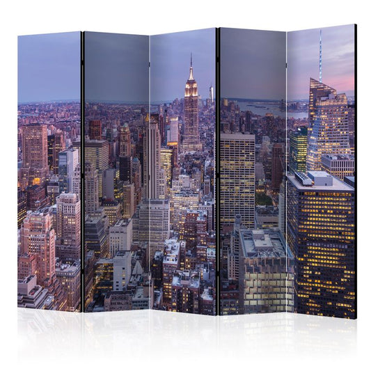 5-teiliges Paravent - Evening City II [Room Dividers] 225x172 cm