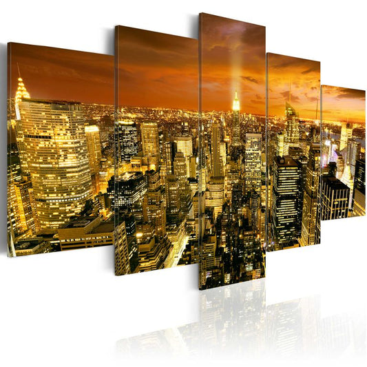 Wandbild - New York: amber