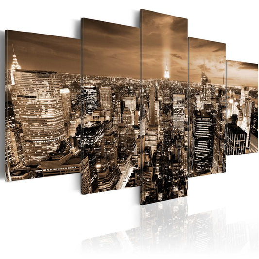 Wandbild - New York: night light