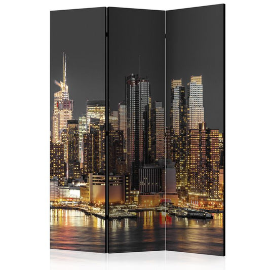 3-teiliges Paravent - New York at Twilight [Room Dividers] 135x172 cm