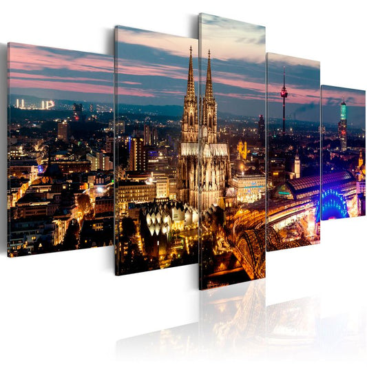 Wandbild - Koeln: Night Panorama