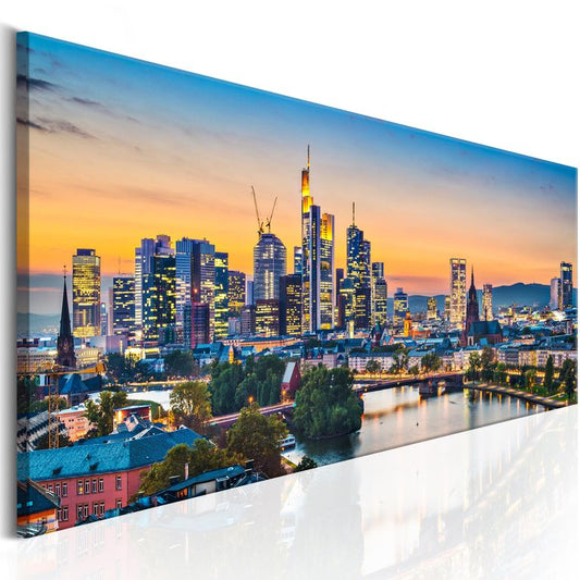 Wandbild - Evening in Frankfurt