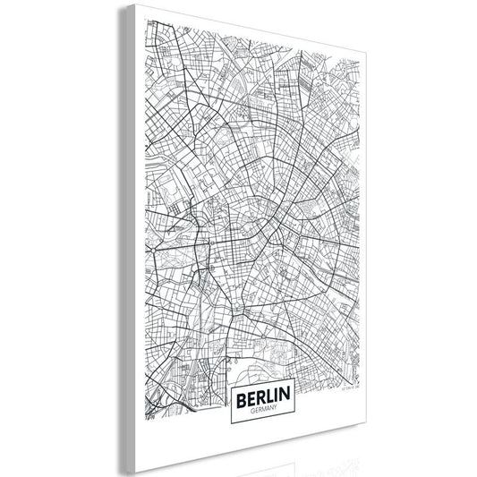 Wandbild - Map of Berlin (1 Part) Vertical