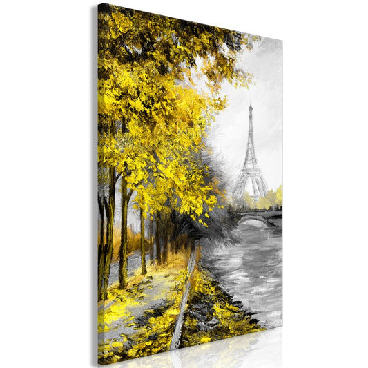 Wandbild - Paris Channel (1 Part) Vertical Yellow