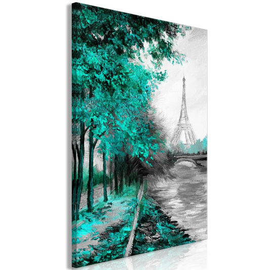 Wandbild - Paris Channel (1 Part) Vertical Green