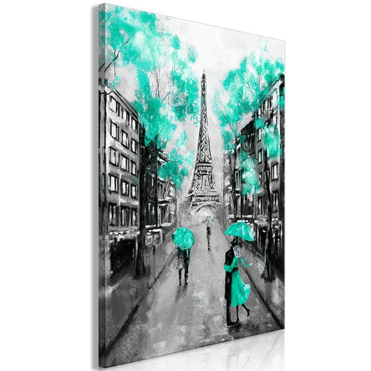 Wandbild - Paris Rendez-Vous (1 Part) Vertical Green