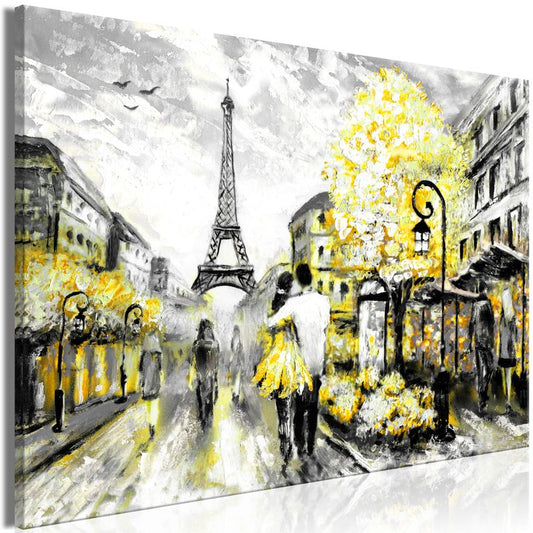 Wandbild - Colourful Rendez-Vous (1 Part) Wide Yellow