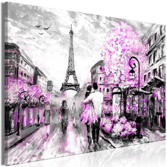 Wandbild - Colourful Rendez-Vous (1 Part) Wide Pink