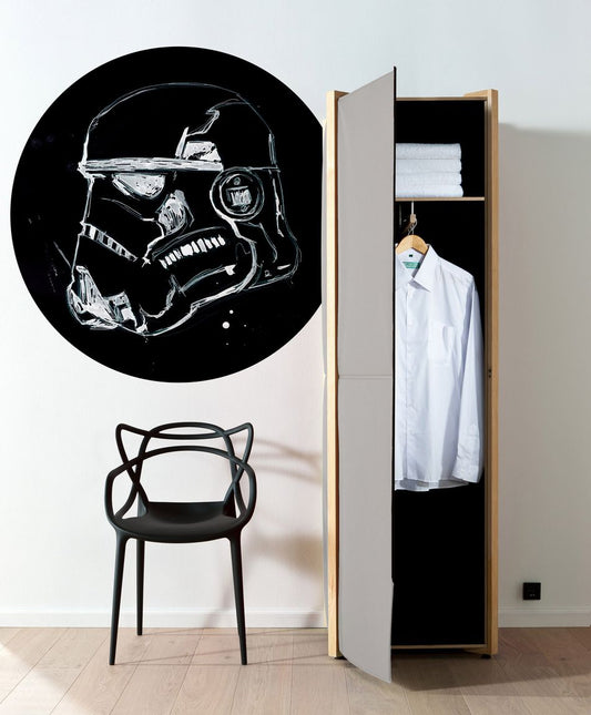 Selbstklebende Vlies Fototapete/Wandtattoo - Star Wars Ink Stormtrooper - Größe 125 x 125 cm