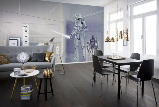 Vlies Fototapete - Star Wars Classic RMQ Stormtrooper Hallway - Größe 500 x 250 cm