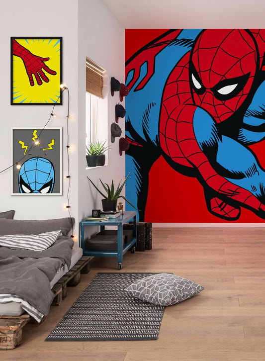 Vlies Fototapete - Marvel PowerUp Spider-Man Watchout - Größe 200 x 250 cm