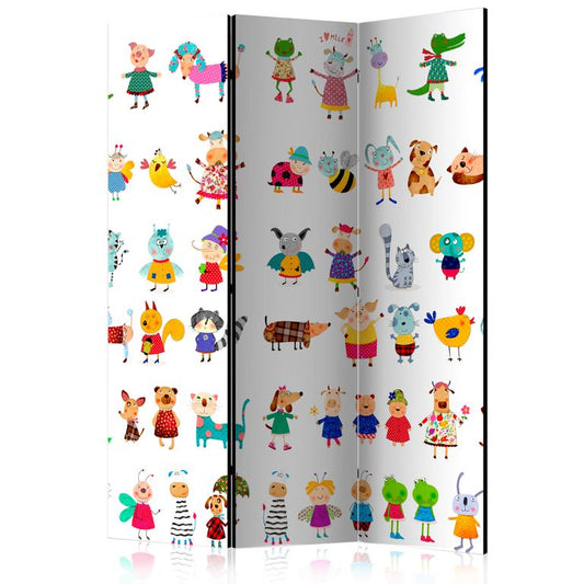 3-teiliges Paravent - Cartoon Pets [Room Dividers] 135x172 cm