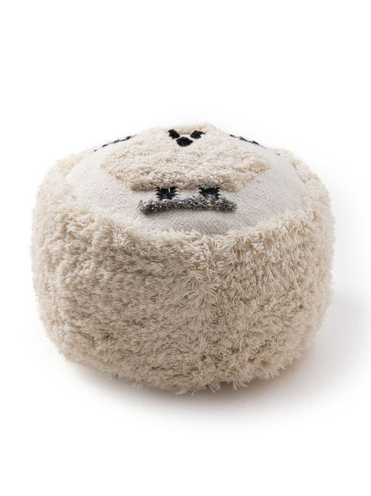 Pouf Shawn 45x45x25 cm Elfenbein