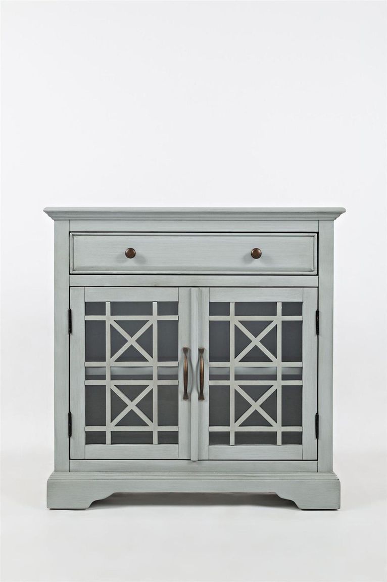 Avola Massivholz Sideboard Shabby-Chic Akazie Mint