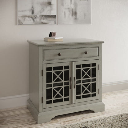 Avola Massivholz Sideboard Shabby-Chic Akazie Mint