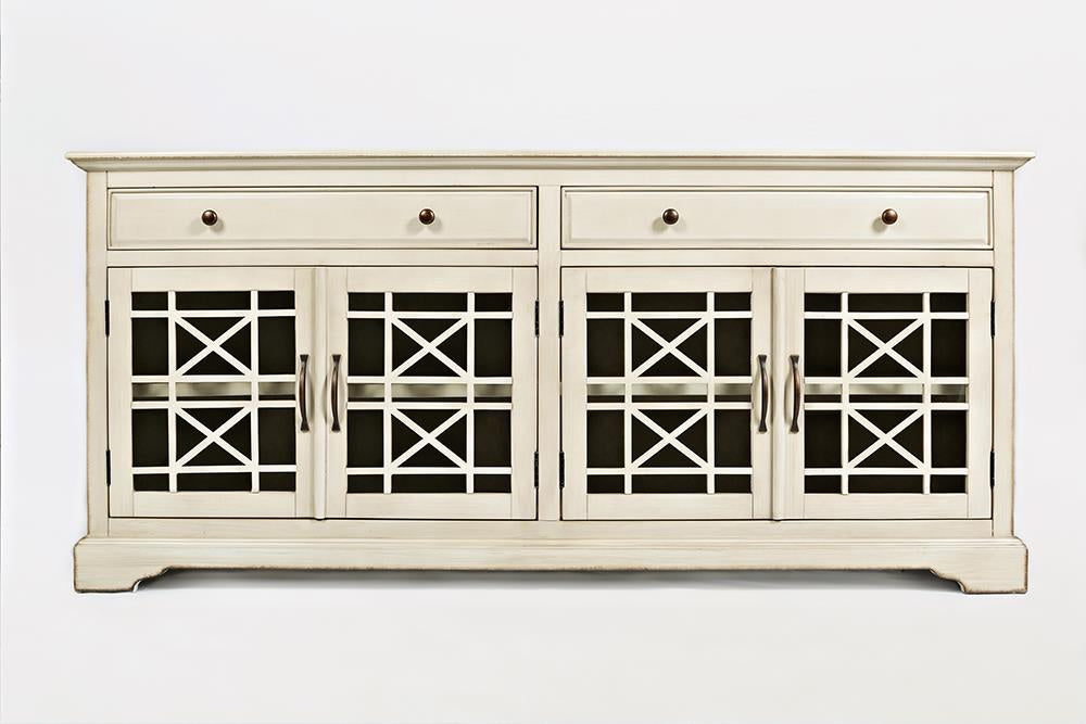 Avola Massivholz Sideboard 178 cm Shabby-Chic Akazie Creme