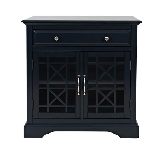 Avola Massivholz Sideboard Shabby-Chic Akazie Blau