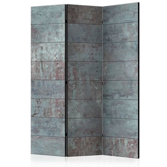 3-teiliges Paravent - Turquoise Concrete [Room Dividers] 135x172 cm