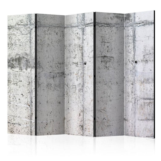 5-teiliges Paravent - Concrete Wall II [Room Dividers] 225x172 cm