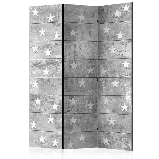 3-teiliges Paravent - Stars on Concrete [Room Dividers] 135x172 cm