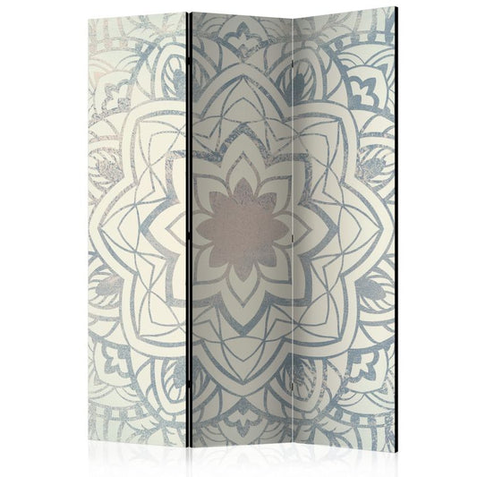 3-teiliges Paravent - Winter Mandala [Room Dividers] 135x172 cm