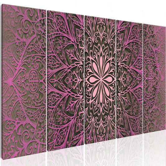 Wandbild - Pink Mandala