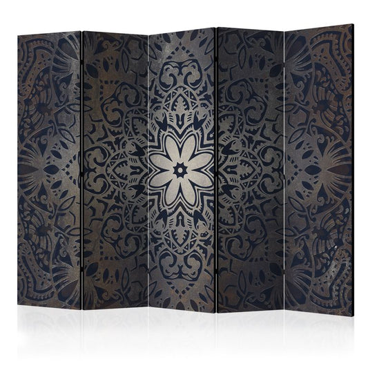 5-teiliges Paravent - Iron Flowers II [Room Dividers] 225x172 cm