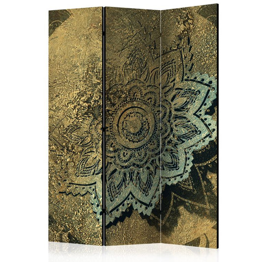 3-teiliges Paravent - Golden Treasure [Room Dividers] 135x172 cm