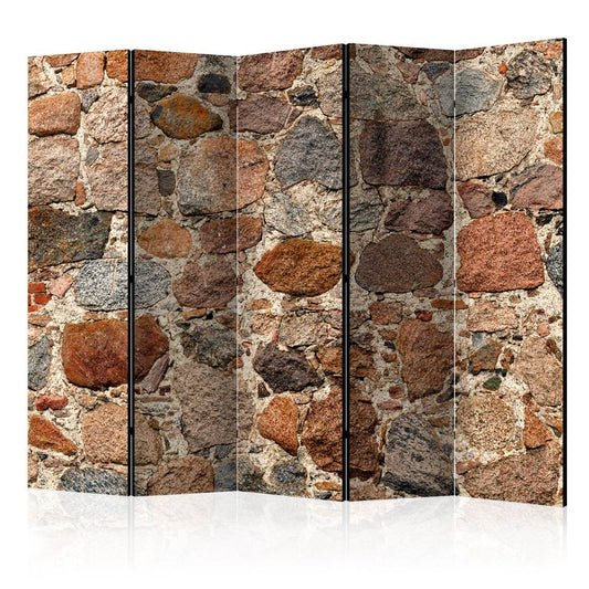 5-teiliges Paravent - Stony Artistry II [Room Dividers] 225x172 cm