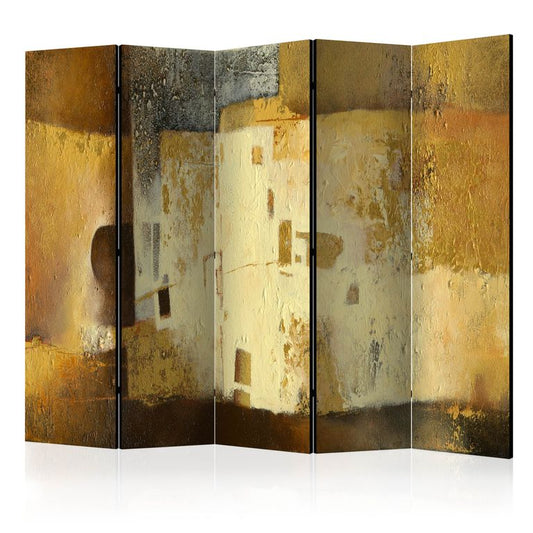 5-teiliges Paravent - Golden Oddity II [Room Dividers] 225x172 cm