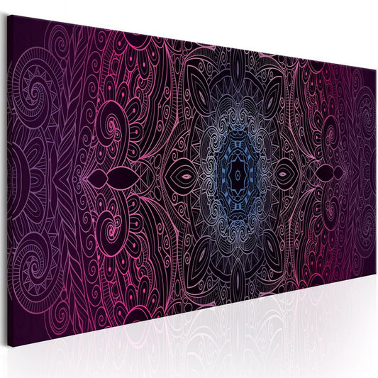 Wandbild - Purple Mandala