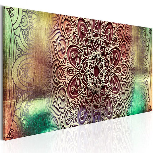 Wandbild - Colourful Mandala