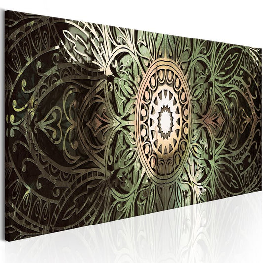 Wandbild - Emerald Mandala