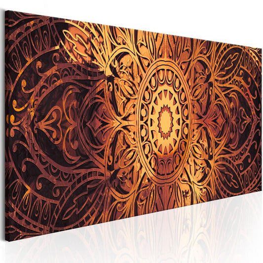 Wandbild - Amber Mandala