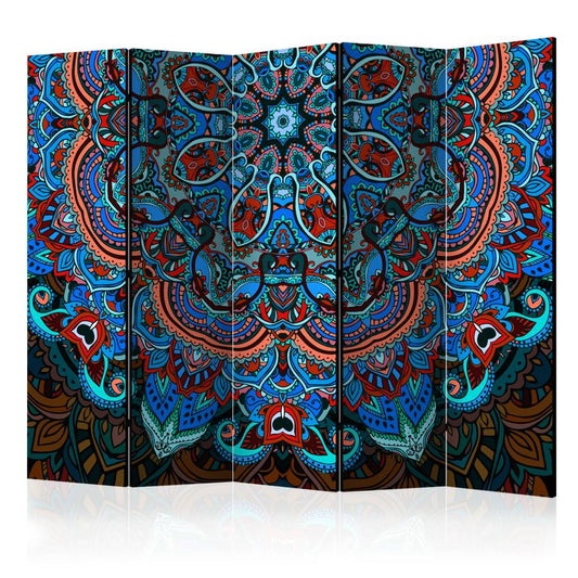 5-teiliges Paravent - Blue Fantasy II [Room Dividers] 225x172 cm