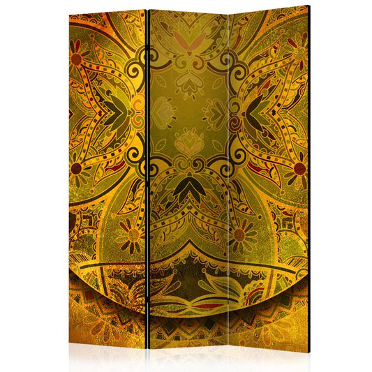 3-teiliges Paravent - Mandala: Golden Power [Room Dividers] 135x172 cm