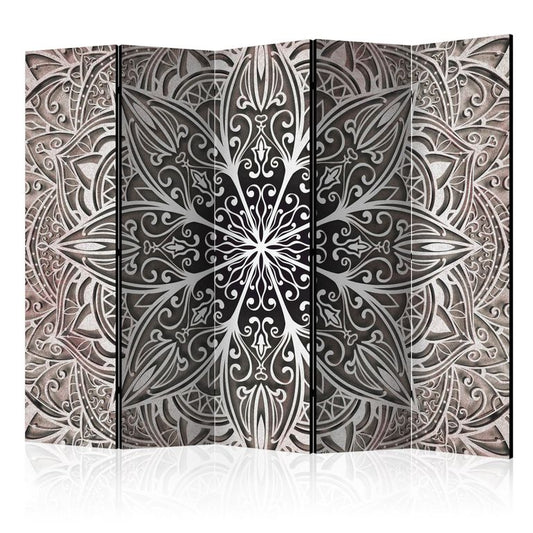 5-teiliges Paravent - Feathers (Pink) II [Room Dividers] 225x172 cm