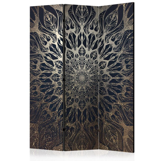 3-teiliges Paravent - Spider Web (Brown) [Room Dividers] 135x172 cm